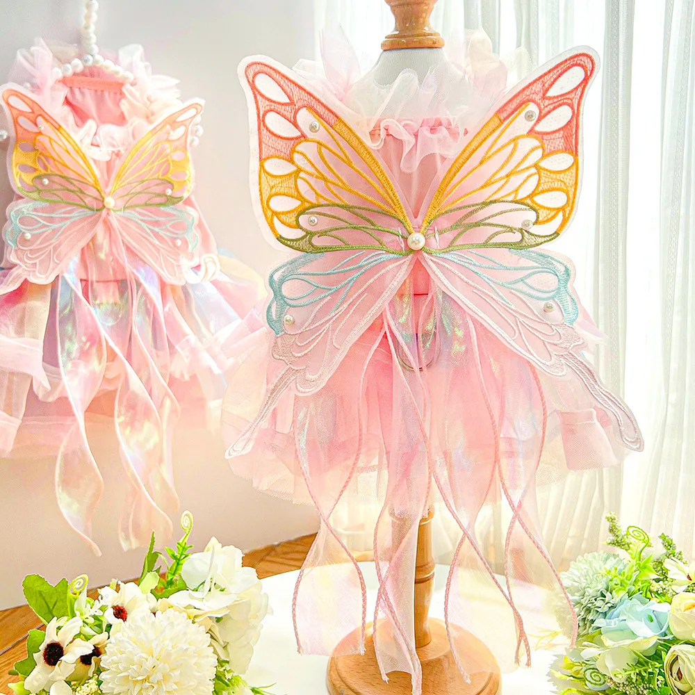 🧁 Petal Princess Wings – Vestido Fantasía para Perritas Chispeantes & Mágicas UwU - Image 10