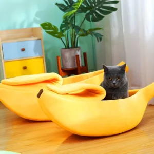 New Banana Shaped Pet Bedding Comfortable Cat Mat Winter Cushion Warm Soft Funny Kitten Sleeping Bag Cute Cozy Dog Accessories