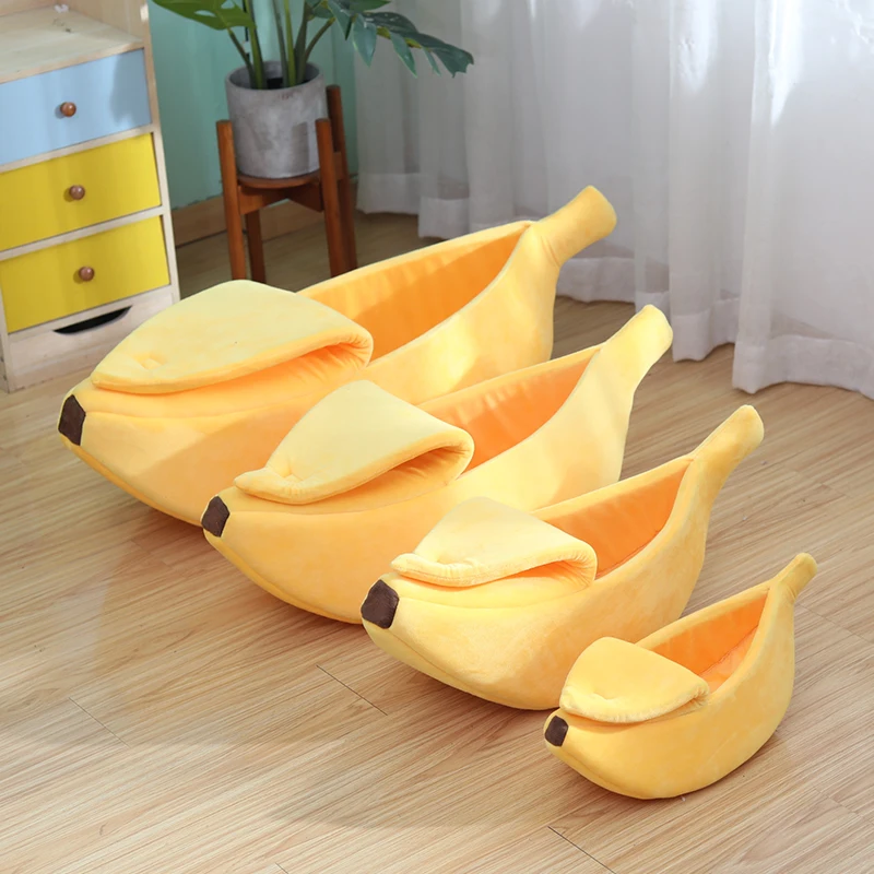 New Banana Shaped Pet Bedding Comfortable Cat Mat Winter Cushion Warm Soft Funny Kitten Sleeping Bag Cute Cozy Dog Accessories - Image 6