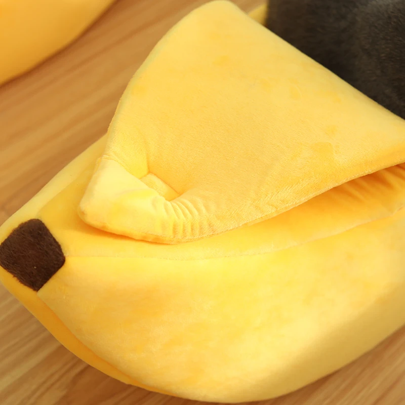 New Banana Shaped Pet Bedding Comfortable Cat Mat Winter Cushion Warm Soft Funny Kitten Sleeping Bag Cute Cozy Dog Accessories - Image 4
