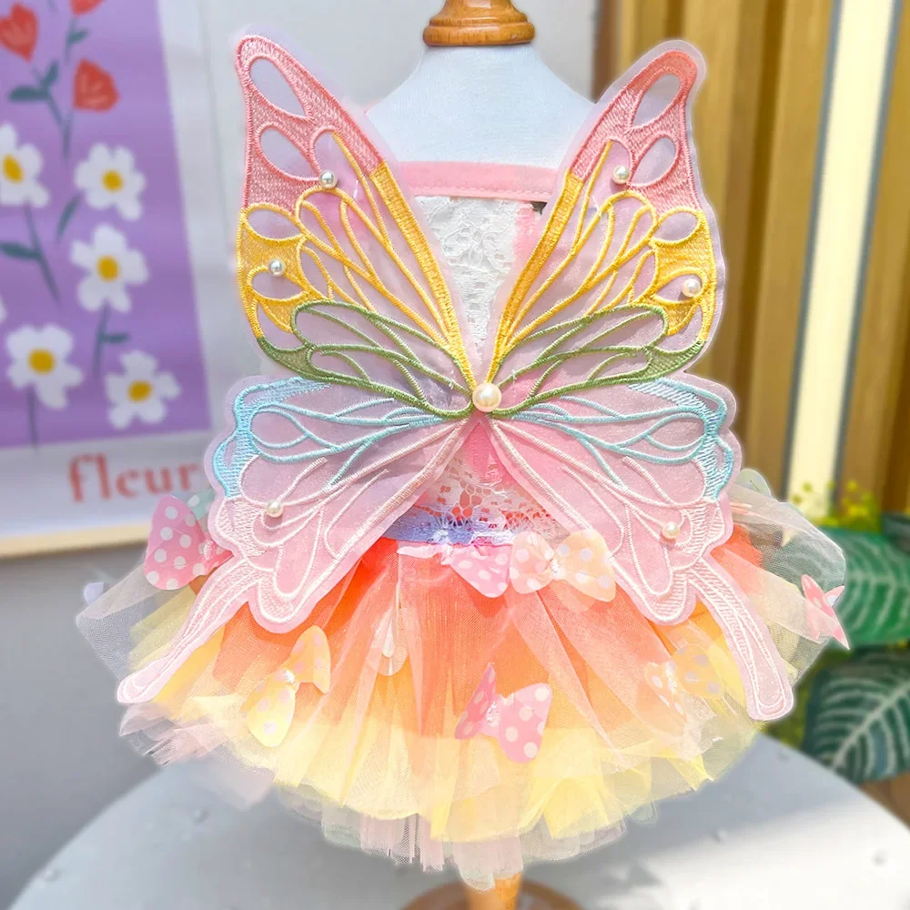 🧁 Petal Princess Wings – Vestido Fantasía para Perritas Chispeantes & Mágicas UwU - Image 7