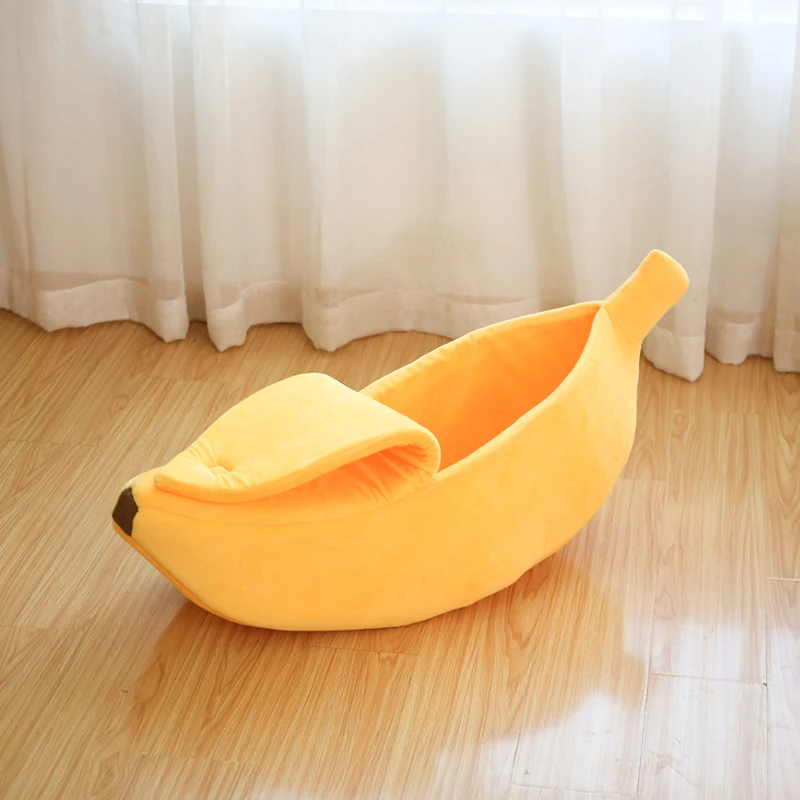 New Banana Shaped Pet Bedding Comfortable Cat Mat Winter Cushion Warm Soft Funny Kitten Sleeping Bag Cute Cozy Dog Accessories - Image 5