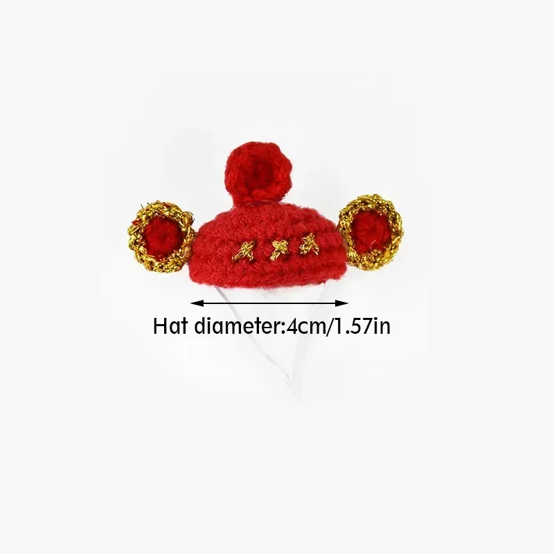 Mini Hamster Hat for Small Animals, Lovely Hand Knitted Hats for Lizard, Guinea Pig, Reptile, Christmas Party Clothes, Costume P - Image 6