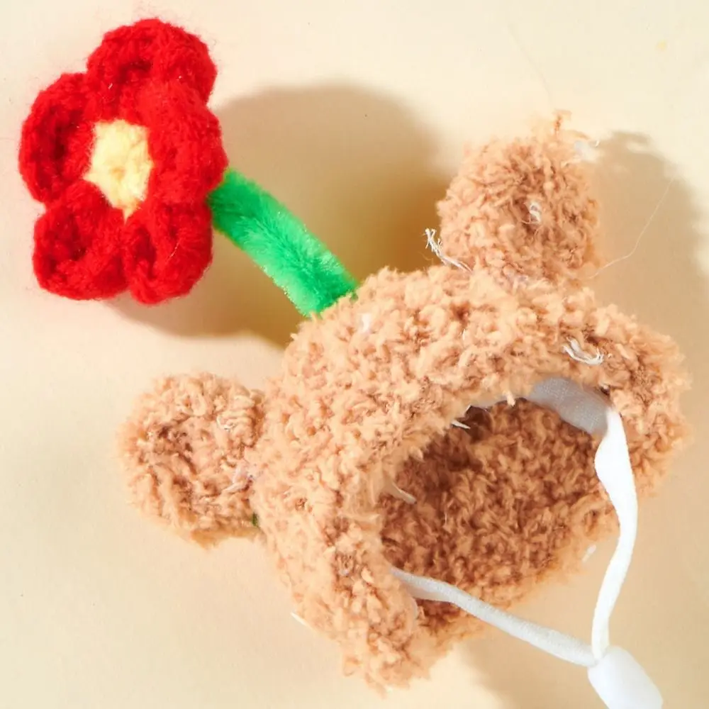 Cute Decorative Hamster Wool Hat Breathable Soft Mini Pet Hat Adjustable Parrot Decoration Hat For Birds Rat Guinea Pig - Image 3