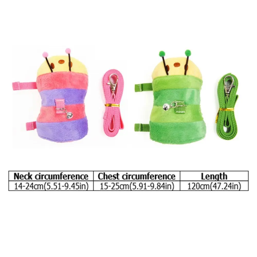 Cute Cartoon Hamster Vest Harness Adjustable Escape Proof Ferret Walking Leash Breathable Small Animal Walking Vest Travel - Image 6