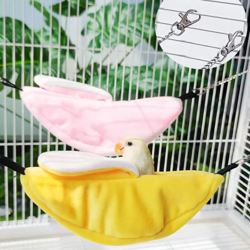 HUA Banana Hamster Bird Rat Soft Bed Hammock Hanging Swing Moon Boat Bed Hanging Nest Bed Small Animals Nest Small Pet Supplies - Image 5