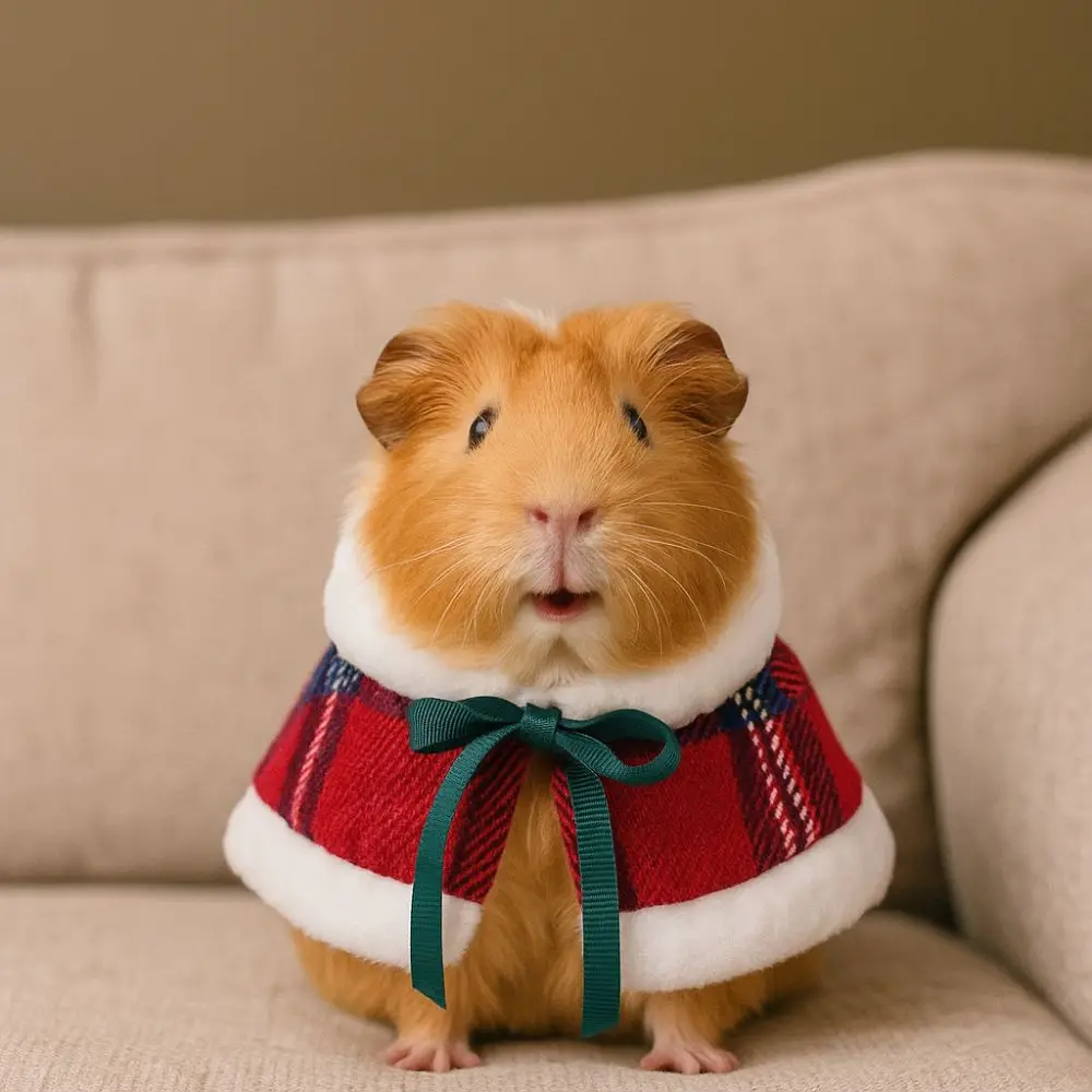 Warm Hamster Cloak Festive Comfortable Pet Hamster Outfits Adjustable Windproof Parrot Outerwear for Guinea Pigs Rabbit Parrot - Image 4