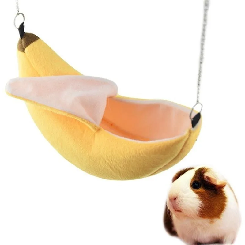 Hamster Hang House Hammock Banana Design Small Animal Cotton Cage Sleeping Nest for Small Pet Bed Small Hamster Toy Cage Swing - Image 8