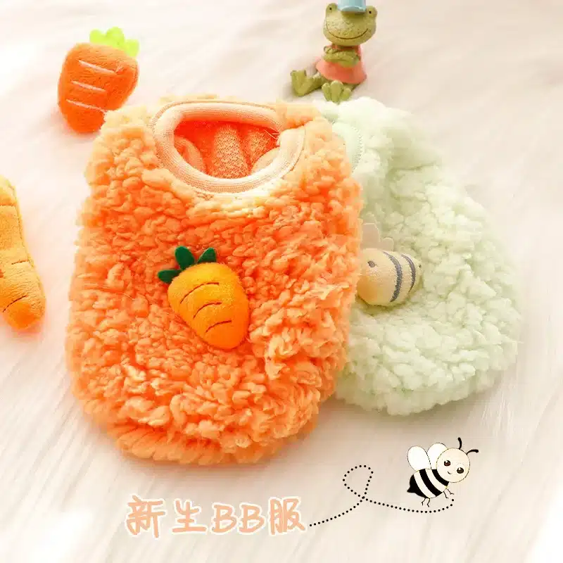 Winter Bunny Kitten Sweater Clothes Warm Velvet Small Animal Pullovers Rabbit Guinea pig Chinchillas Jacket mascotas Clothing - Image 19