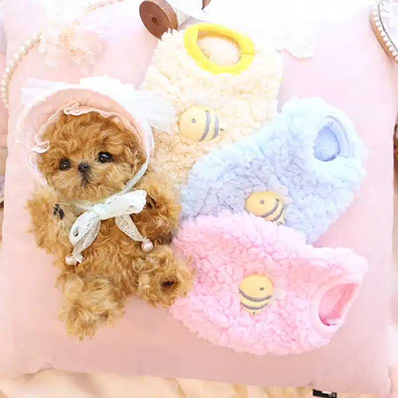 Winter Bunny Kitten Sweater Clothes Warm Velvet Small Animal Pullovers Rabbit Guinea pig Chinchillas Jacket mascotas Clothing - Image 5