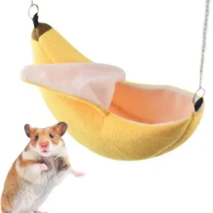 Hamster Hang House Hammock Banana Design Small Animal Cotton Cage Sleeping Nest for Small Pet Bed Small Hamster Toy Cage Swing