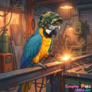 El Cotorro Soldador: Casco Táctico del Jefe de Taller