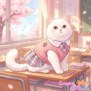Cherry Blossom Romance School Uniform for Cats
