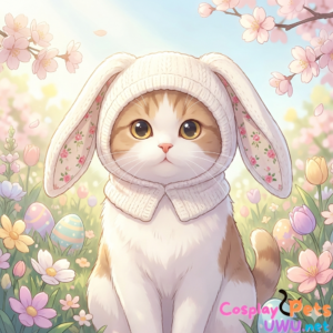 Spring Blossom Bunny Hood