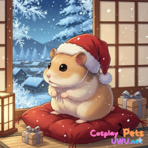 Gorro Festivo de Invierno para Hámster Feliz