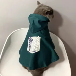 Dog Cat Cloak Christmas Anime Halloween Attack Titaner Pet Cape Shingeki No Kyojin Survey Cosplay Costume Photograph Prop Gifts